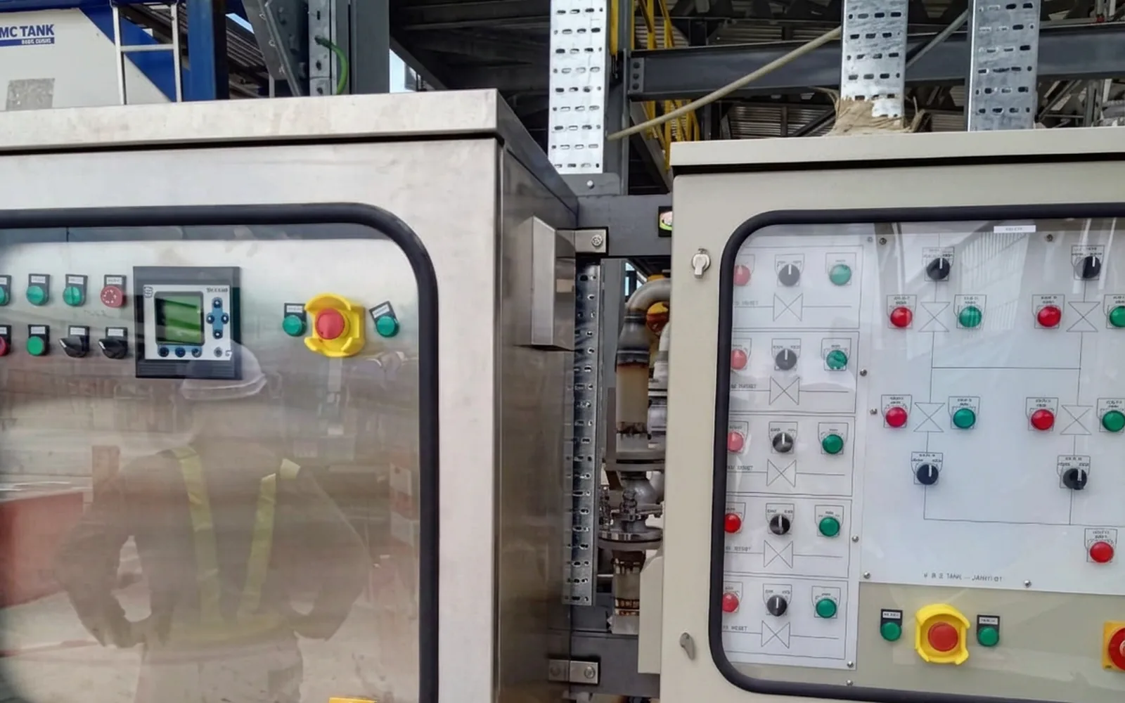 HAZS engineers commissioning a new industrial control panel